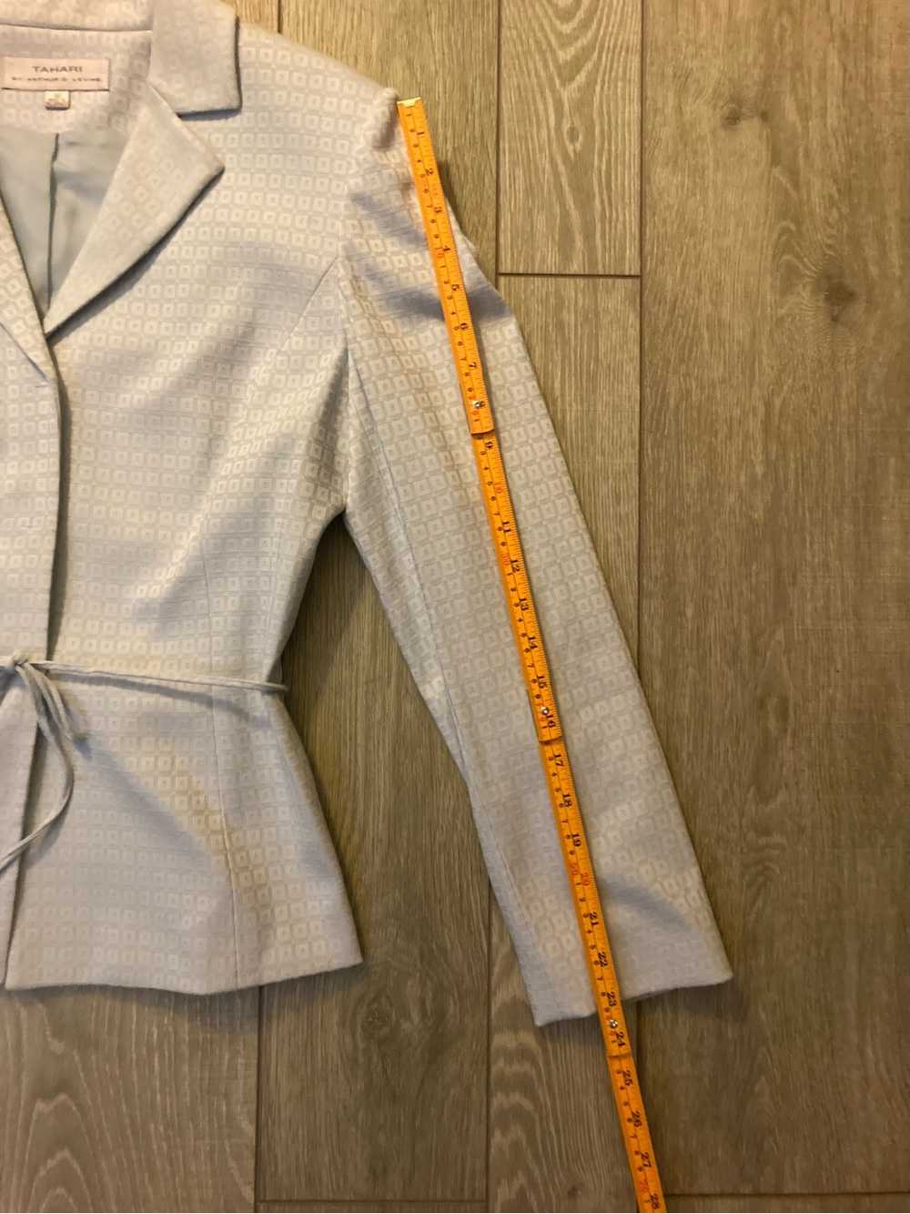 Tahari Pale Blue Tailored Skirt Suit - Picture 13 of 14